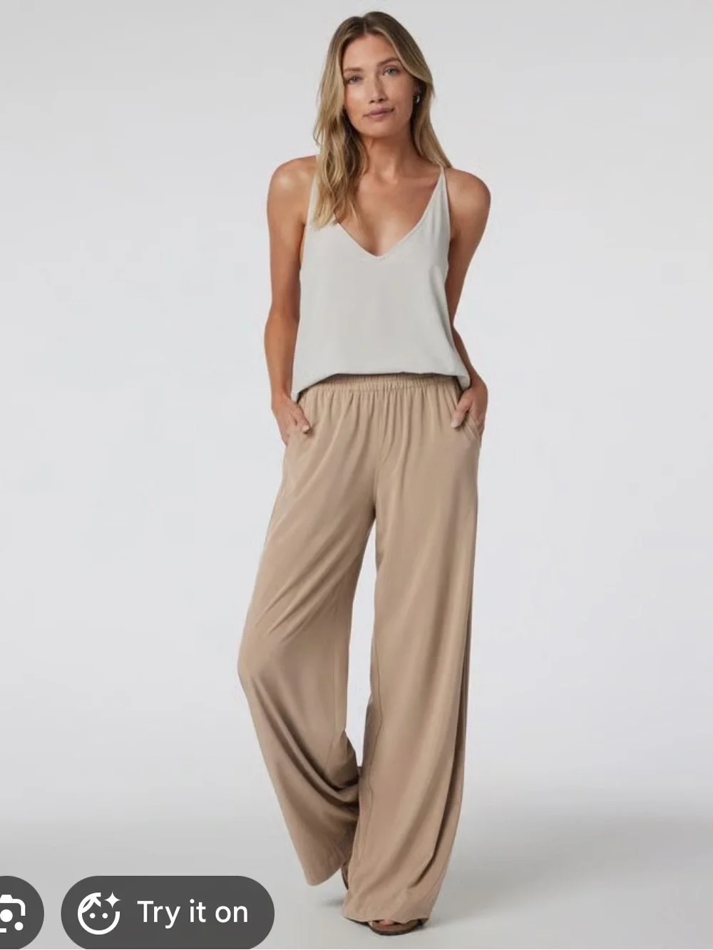 Vuori Wide Leg Pants in Taupe